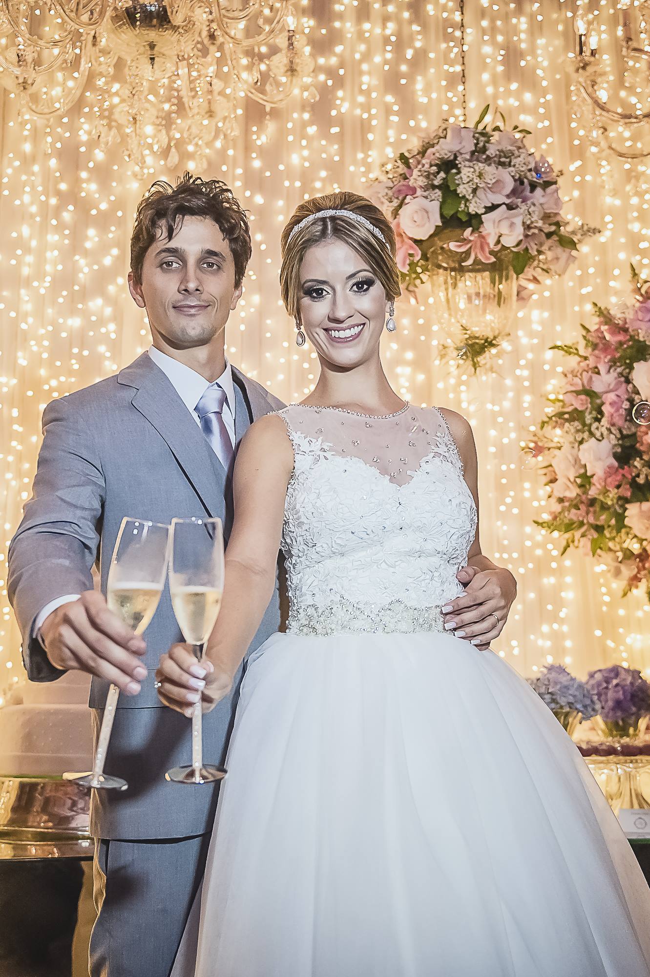 Casamento decoração rosa e azul em BH – Letícia e Cristiano
