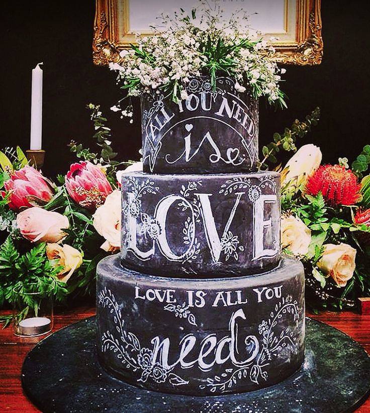 18 bolos de casamento com efeito lousa – ou chalkboard