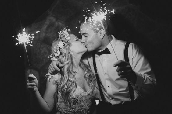22 ideias para usar sparklers no casamento