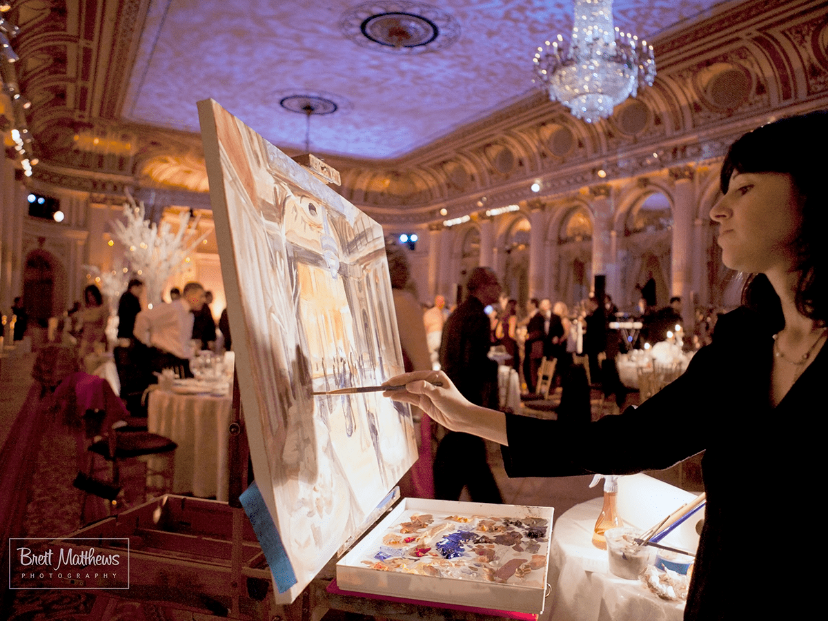 Pintura ao vivo: tendência de casamento