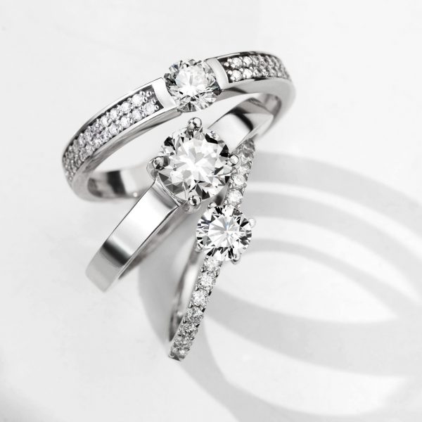 Aliança de casamento ouro branco