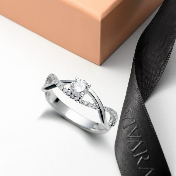 Aliança de casamento ouro branco