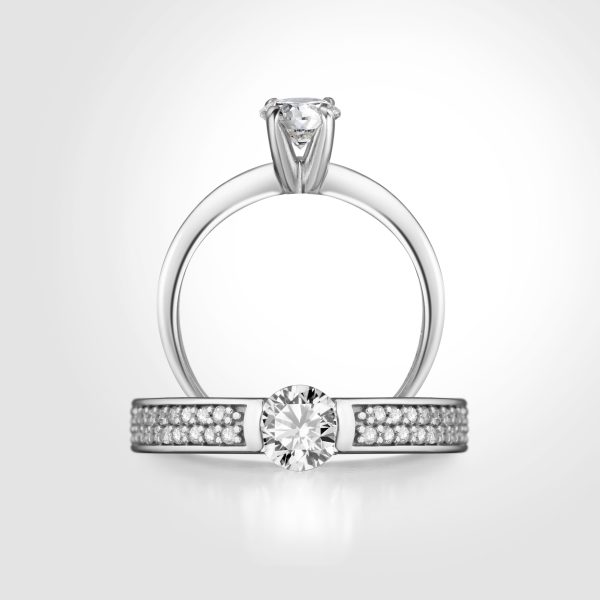 Aliança de casamento ouro branco