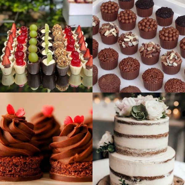 Doces de casamento rústico